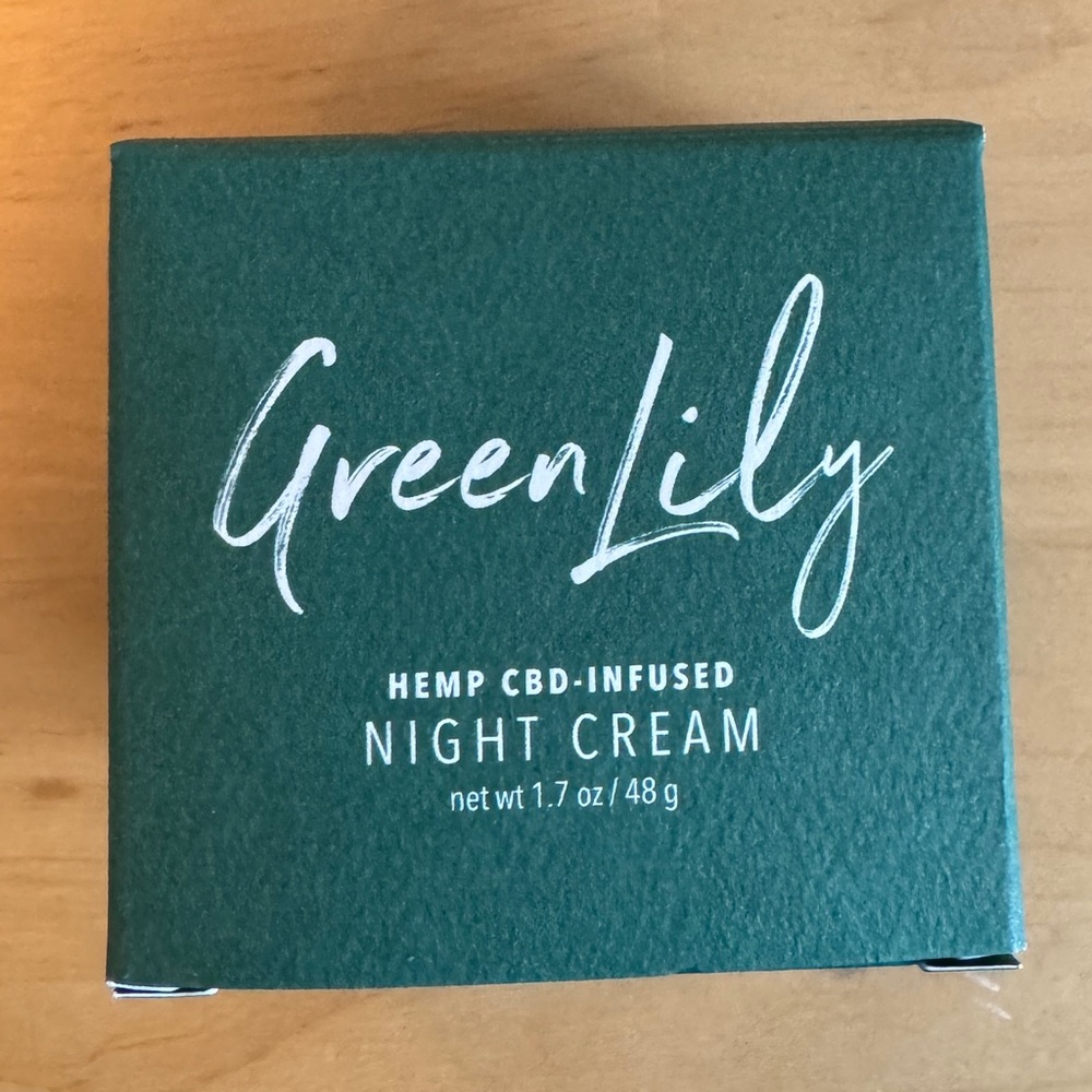 Green Lily Hemp Infused Night Cream w/ Marula, Salicylic, Hyaluronic Acid New